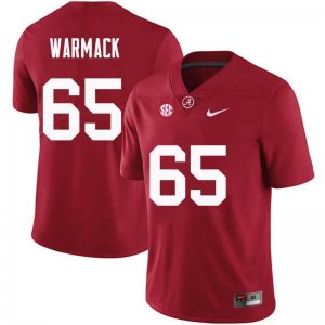 NCAA Men's Alabama Crimson Tide #65 Chance Warmack Stitched College Nike Authentic Crimson Football Jersey WF17N37FD
